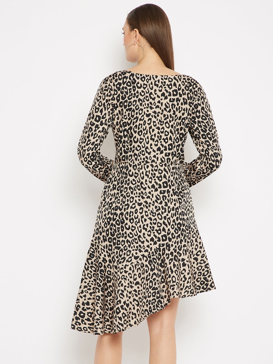 Animal Print Frills Dress