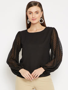 Full Sleeves Black Top