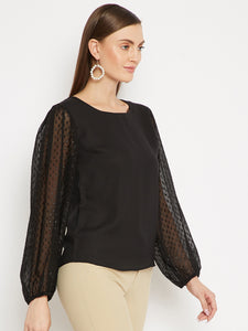 Full Sleeves Black Top